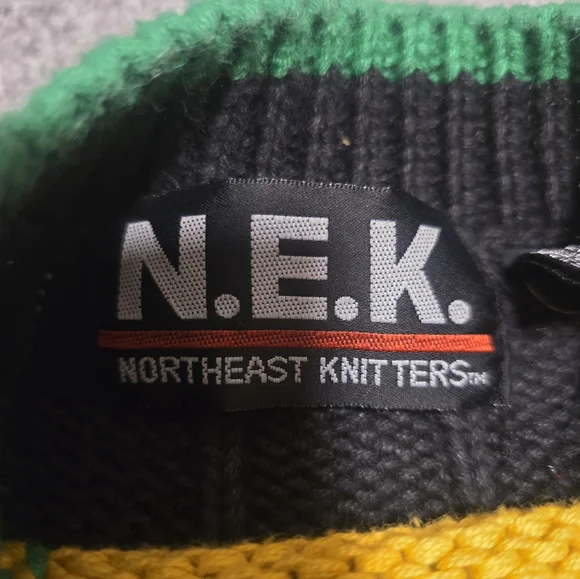 VTG Northeast Knitters Mock Neck Sweater Colorful Chunky Warm - Picture 6 of 10